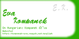 eva kompanek business card